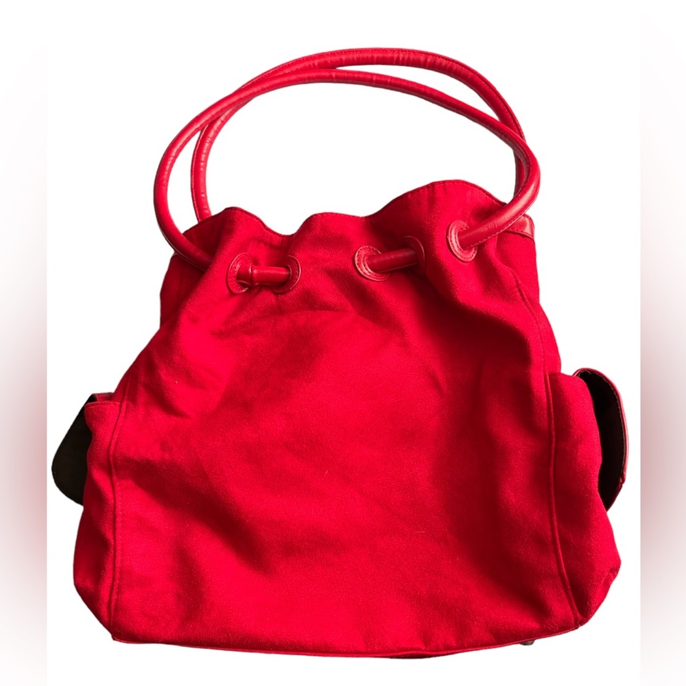 Coldwater Creek Red bag ,faux suede. Excellent conditions inside and out.